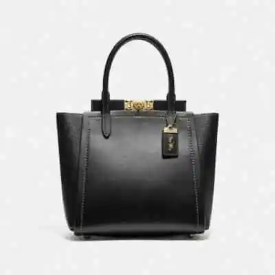 Coach Black Leather Troupe Tote Large Full Size Bag • $359.99