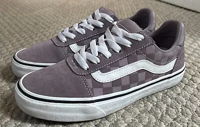 Vans Ward Suede Lavender White Checker Skate Shoes Sneakers Womens 6.5 Skater • $17.24