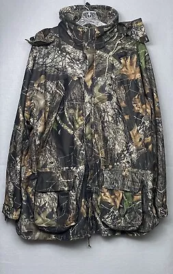 Cabelas Dry Plus Jacket Mens 3XL Tall Mossy Oak Breakup Camo Hooded • $35