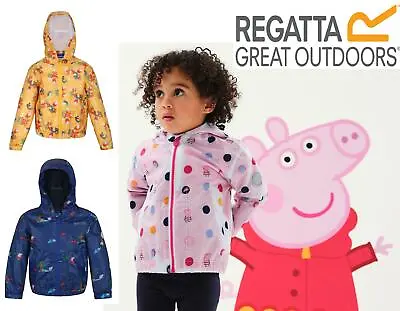 Regatta Kids Peppa Pig Muddy Puddle Waterproof Hooded Jacket Boys Girls • £19.99
