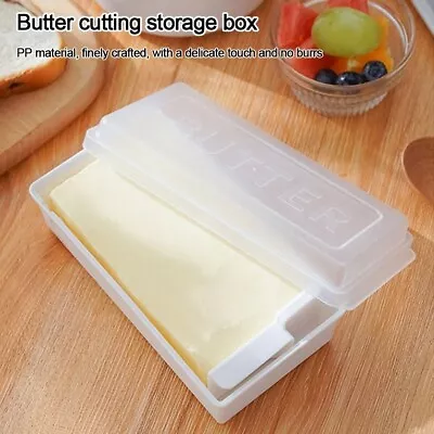 2pcs Plastic Butter Dish With Lid Butter Container  Countertop Cooking • $16.98