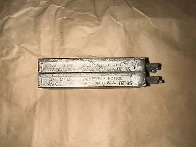 1 Pair Western Electric 141-QC 1.08-1.11MF (1MF 1uF) Vintage Capacitor (silver)3 • $188