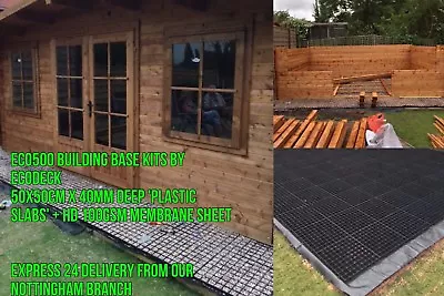 £66.44 • Buy PLASTIC SHED BASE KIT & FREE HD MEMBRANE LOG CABIN GREENHOUSE BASE UK's NO 1 Sm