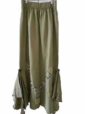 Vintage “ Blue Fish” Long Skirt Mermaid Style Organic Cotton USA Size 1 *Read* • $124.50
