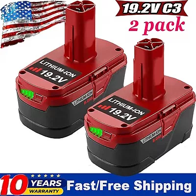 2X For CRAFTSMAN 19.2 VOLT C3 LITHIUM DIEHARD BATTERY PACK 315.PP2011 6.0Ah 3Ah • $27