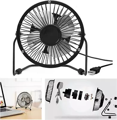 ® USB Desk Fan Small Table Fan With Strong Airflow 6  Mini Fan Quiet Personal C • £12.98
