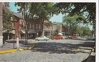 Postcard Cobbled Stone Main Street Nantucket Exterior Street View Classic Cars • $4.99