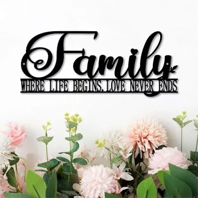 Metal Family Sign Metal Wall Art Family Sign Wall Decor Perfect For Living... • $18.87
