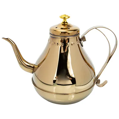  Large Capacity Tea Pot Metal Strainer Stainless Steel Teapot European Style • £21.49