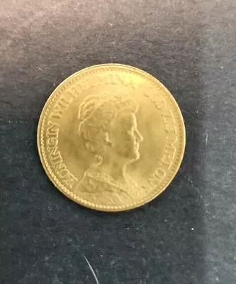 1911 Netherlands 10 Gulden Wilhelmina Gold Coin • $549.99