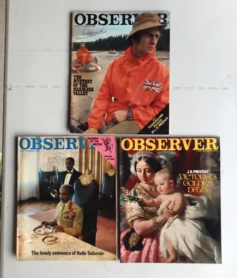 Vintage 1972 Observer Magazines X3 • £8