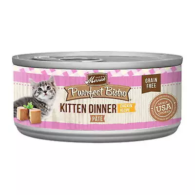 Merrick Purrfect Bistro Chicken Pate Wet Cat Food Soft Fur 3 Oz Cans (24 Pack) • $67.81