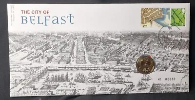 Gb 2010 City Of Belfast £1 One Pound Coin Bunc Cover Pnc Fdc   • £19.95