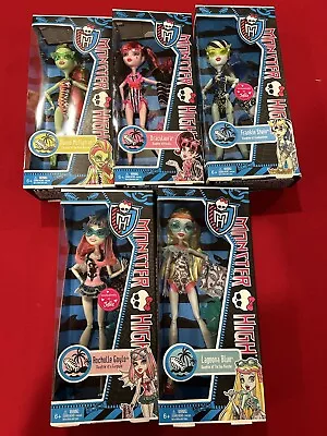 Monster High Swim Suit Collection      5 Dolls New In Box 2012 • $550