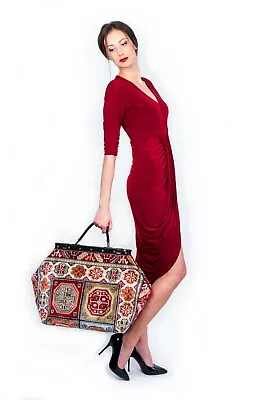 Large Victorian-style Mary Poppins Carpet Bag New From London Uk. Free Delivery • $253.72