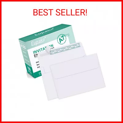 Eupako 5x7 Envelopes Self Seal 100 Pack White A7 Envelopes Kraft Paper Envelop • $14.10