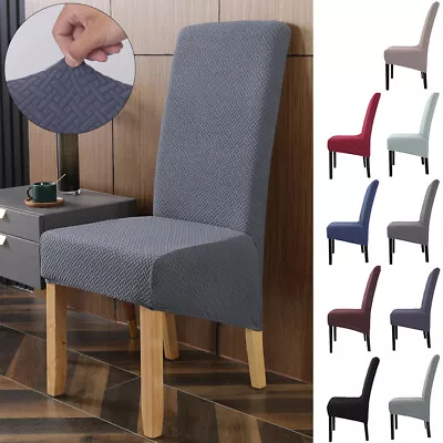 $7.69 • Buy Extra Large Stretch Dining Chair Covers Jacquard Party Seat Slipcover Modern AU