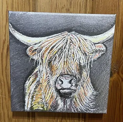 Highland Cow Canvas Highland Cow Gift Cow Picture. Printed Wall Art • £9.99