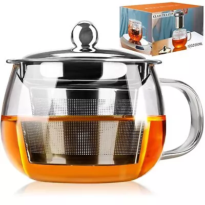 Tea Cup With Infuser And Lid Glass Tea Cup Of Heat Resistant Glass 13oz Tea... • $14.79