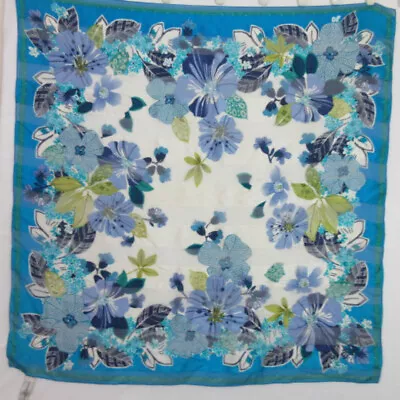 ADRIENNE LANDAU Designer Silk Scarf 35“ Square Vintage ScarvesiLove 3740 • $21