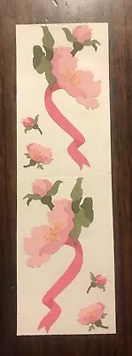 Vintage 1994 Mrs. Grossman’s Pink Flower With Ribbon Sticker • $3