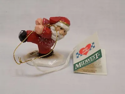 Midwest Of Cannon Falls Santa Claus Christmas Ornament Ice Skating Holiday Tree • $24.99