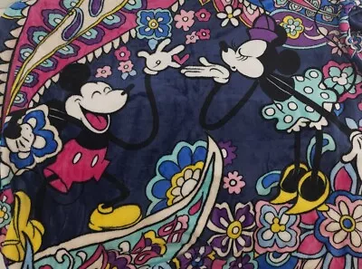 Vera Bradley Disney Sensational Six Paisley Plush Throw Blanket 50  X 80  NWT • $70