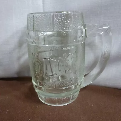 1960's DAD's Root Beer Mugs Heavy Glass - Clear & Embossed - 5.5  - EVC • $15.99