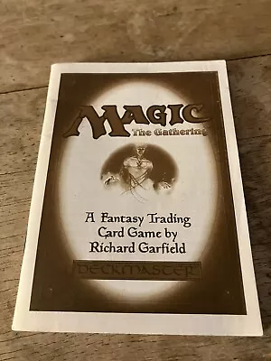 MTG Magic The Gathering Deckmaster 1994 Rule Book By Richard Garfield LARGE 3rd • $15.99