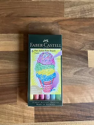 Faber Castell Pitt Artist Pens 6 Pen Set Pastel Tones • £7.95