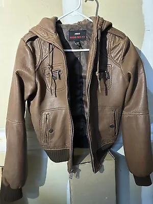 Miss Sixty M60 Genuine Leather Brown Bomber Jacket Excellent Condition. Size M. • $150