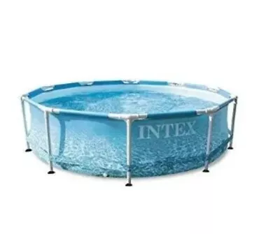 Intex 28206 Round Metal Frame Beachside Pool Meausres 305 X 76 Centimeters • £89