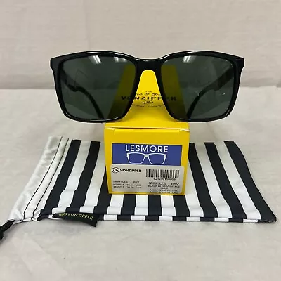 Von Zipper VZ Sunglasses Lesmore Gloss Black Frame W/ Vintage Grey Lens • $100