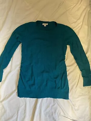 Liza Lange Maternity Teal Knit Pullover Sweater Size Medium  • $15