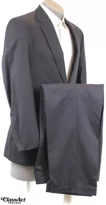 Jos A Bank Men's  2 Piece Gray Suit Wool 2 Btn 39R Pleated Fronts 32  Waist • $31.50