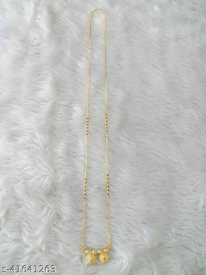 $12.32 • Buy Gold Plated Ethnic Wedding Long Mangalsutra Mala Indian Women Fashion Jewelry