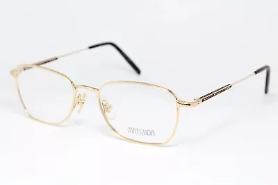MATSUDA 10131 PG Original Vintage Eyeglasses Frame Gold Rare Square Unique Top • $279