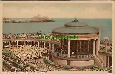 Sussex Postcard - Central Band Enclosure And Pier Eastbourne   RS24948   • £2.10