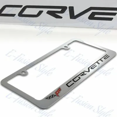 For Chevy Corvette C6 Chrome Plate Brass License Plate Frame Officially License • $29.95