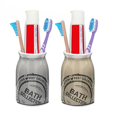 £7.49 • Buy Ceramic Toothbrush Tumbler Holder Bathroom Cup Storage Organiser Pot Stand Tid