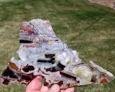 MEXICAN CRAZY LACE AGATE SLAB 235 Grams Rough/jasper/cab/gem/mineral/rock • $4.99