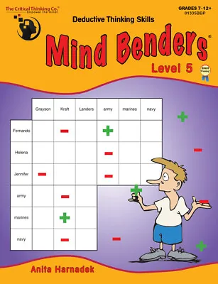 Mind Benders Level 5 Workbook Deductive Thinking Skills Puzzles (Grades 7+)  • $10.99