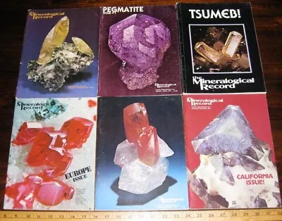MINERALOGICAL RECORD MAGAZINE 1977 Vol 8 All 6 Issues Complete Mineralogy Mining • $149