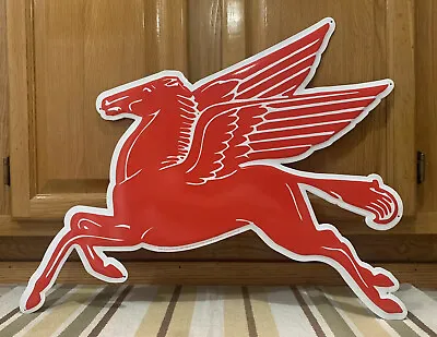 Mobil Pegasus Gasoline Metal Sign Garage Vintage Style Wall Decor Oil Horse Pub • $52