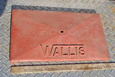 Original Rare Vintage WALLIS Named Farm Tractor Cast Iron Tool Box Lid • $150