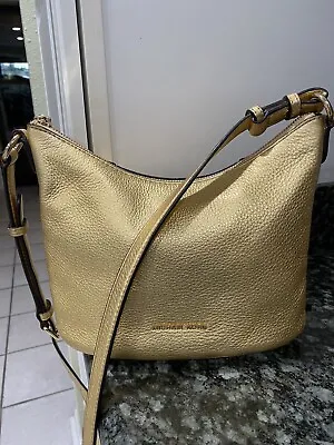 Michael Kors Gold Leather Crossbody Bag Purse • $45