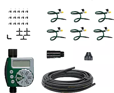 56318 Hanging Basket Flex-Mist Watering Kit With Hose-End Timer • £81.45