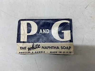 VINTAGE P&G PROCTER & GAMBLE WHITE COUNTRY STORE ADVERTISING Naphtha SOAP BAR • $13.95