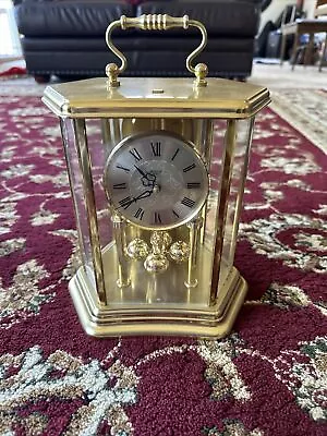 Vintage Bulova - Hexagon Anniversary Clock - Pendulum - Germany - 9” Tall • $25