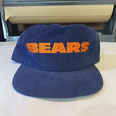 Vintage Corduroy Chicago Bears Adjustable Snapback Hat NFL Starline • $25